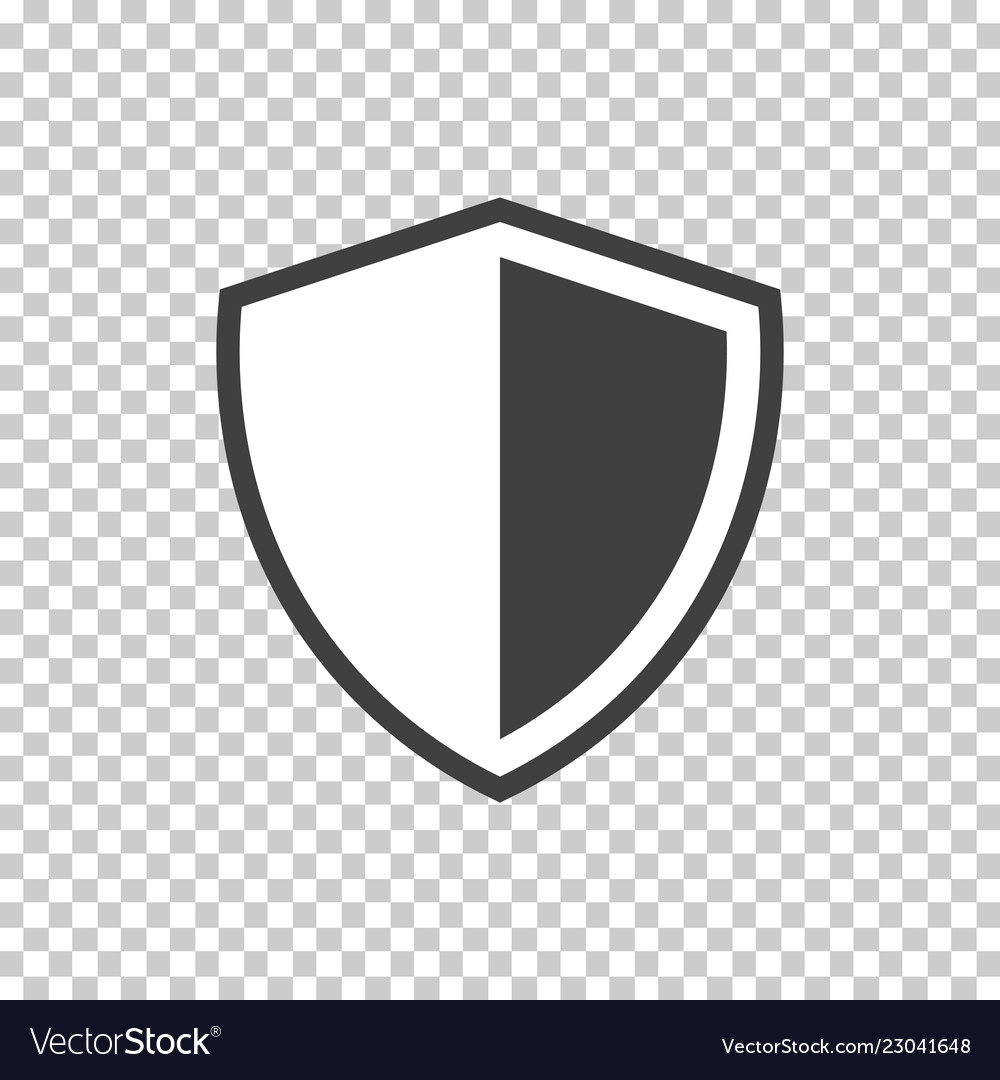 Download Shield icon placed on transparent background Vector Image