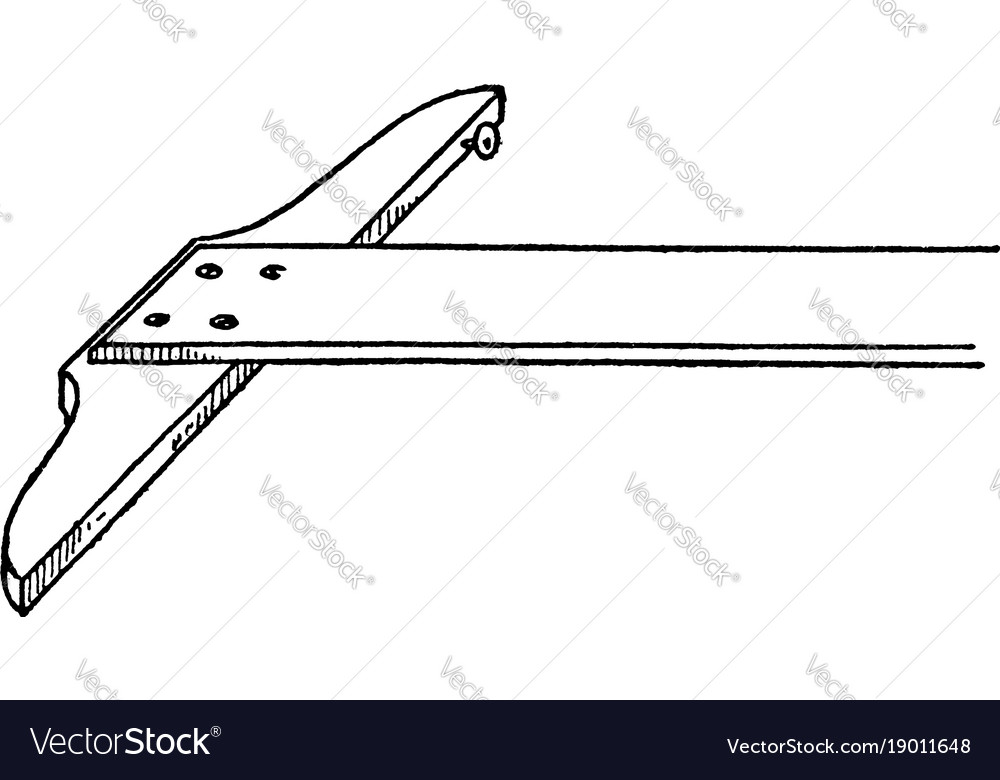 Temporary Adjustment T Square Temporarily Shorten Vector Image