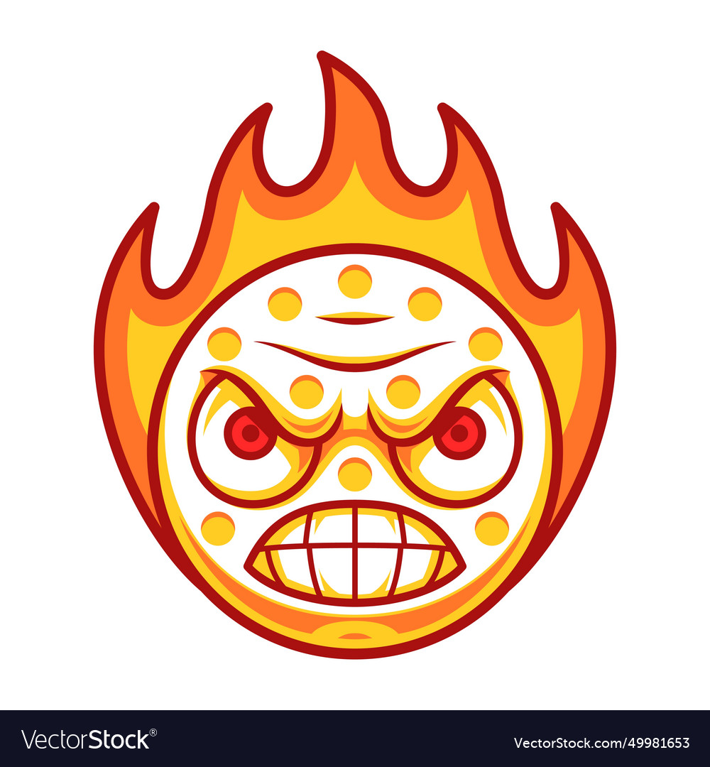 Angry Golf Ball Royalty Free Vector Image - Vectorstock