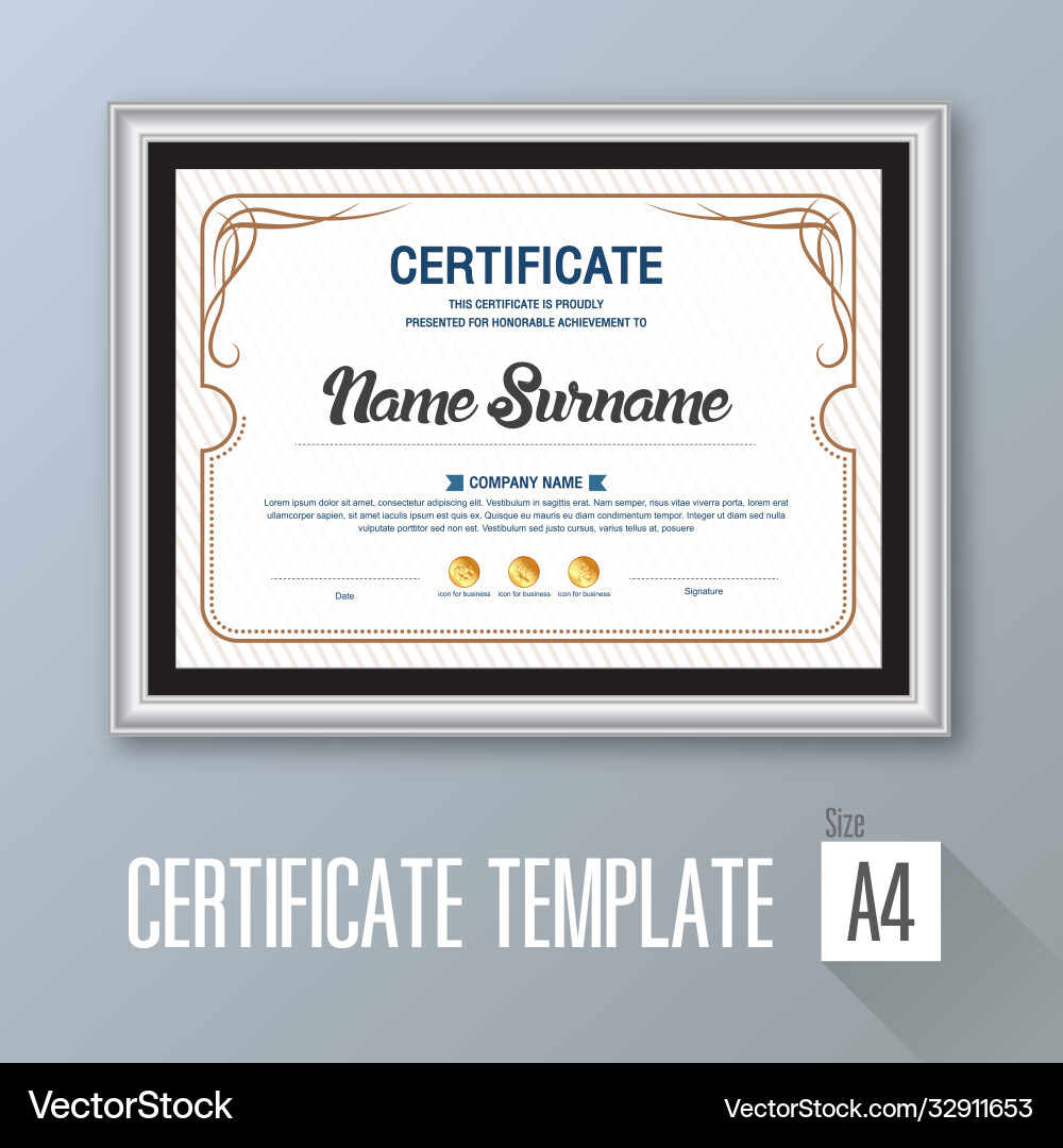 Certificate 25 Royalty Free Vector Image - VectorStock