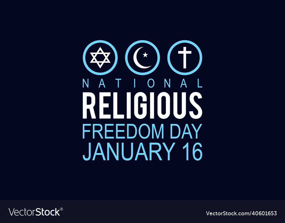 National religious freedom day banner template 16 Vector Image