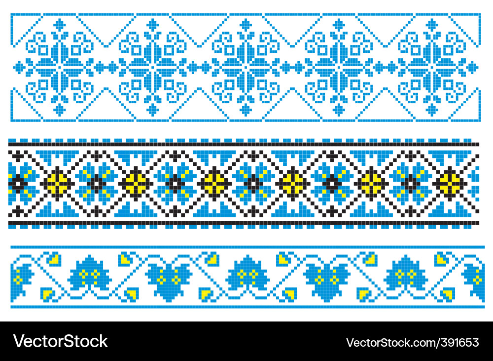 Ukrainian embroidery ornament Royalty Free Vector Image