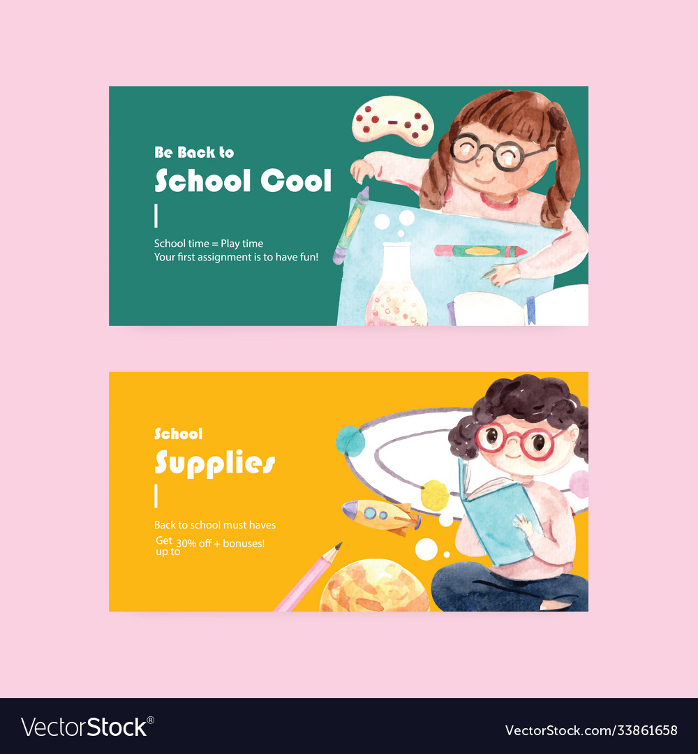 Back to school and education concept with\
twitter