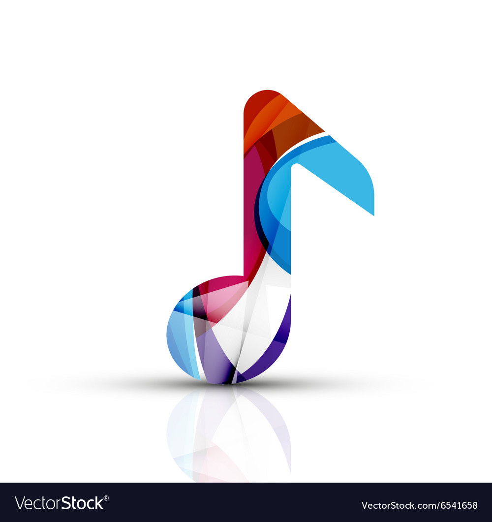 Music note logo Royalty Free Vector Image - VectorStock