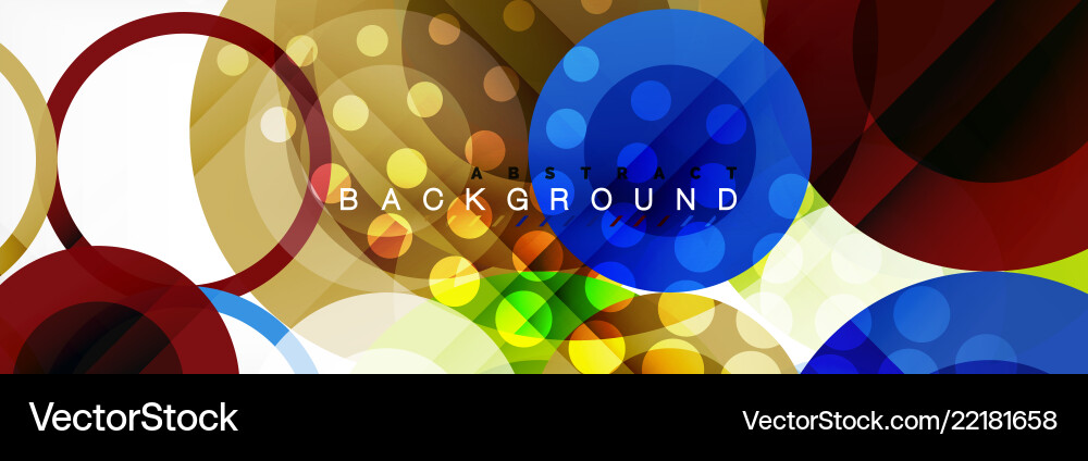Overlapping circles design background Royalty Free Vector