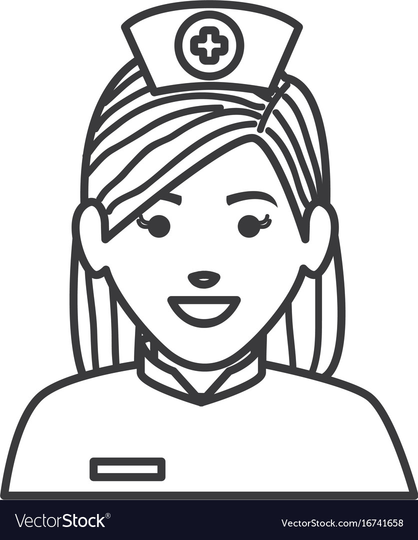 Woman nurse avatar character Royalty Free Vector Image