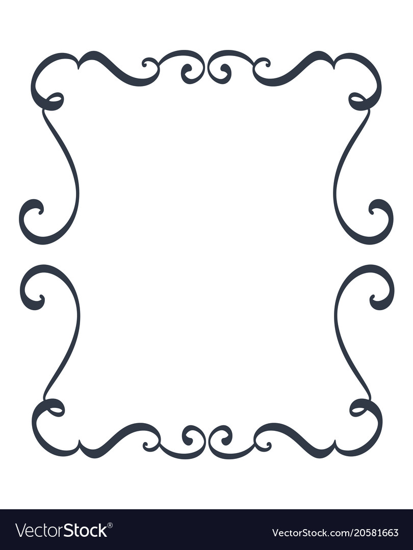 Decorative frames and border standard rectangle Vector Image