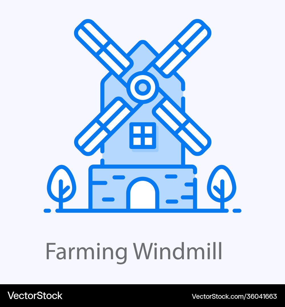 Farming windmill Royalty Free Vector Image - VectorStock