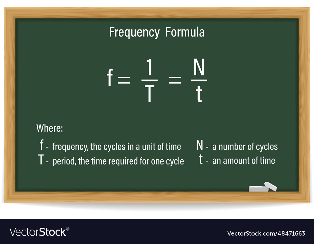 Frequency formula Royalty Free Vector Image - VectorStock