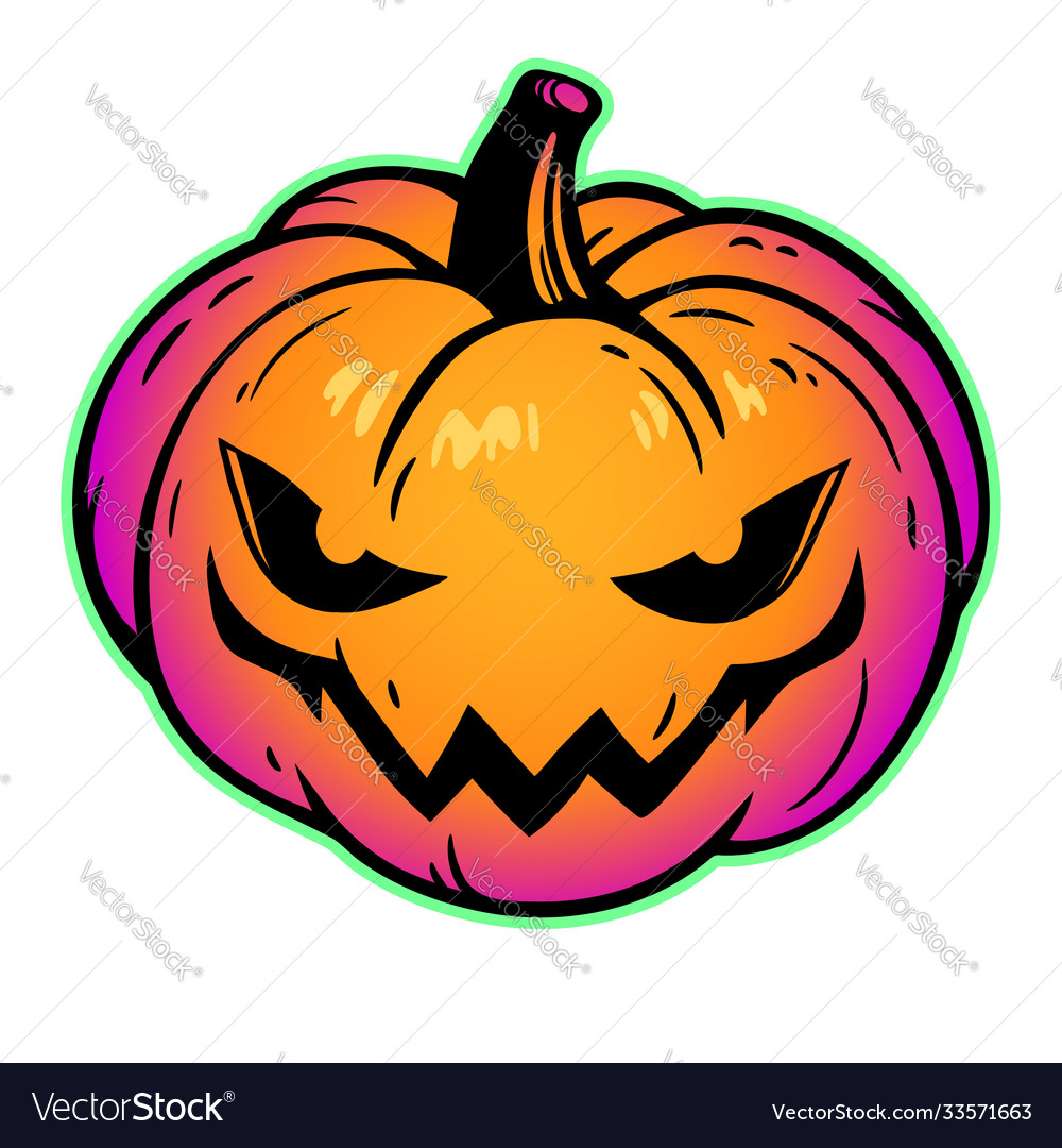 Premium Vector  Halloween scary pumpkin face cut