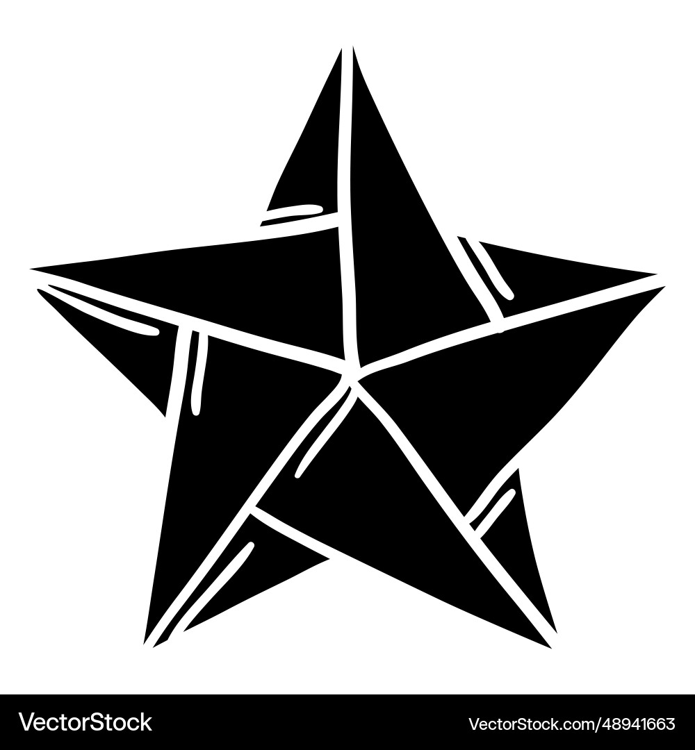 Origami star black Royalty Free Vector Image - VectorStock