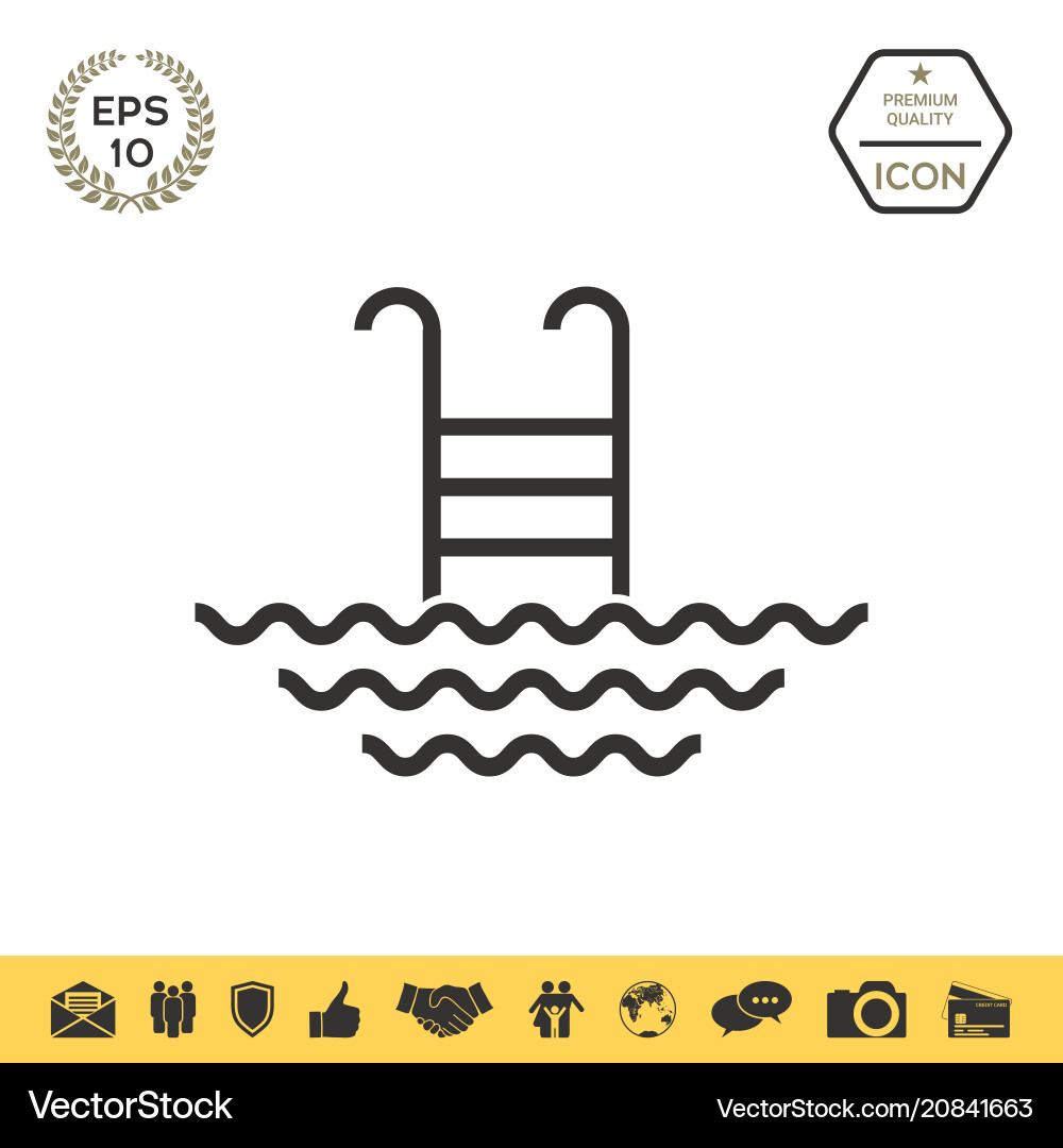 Pool line icon Royalty Free Vector Image - VectorStock