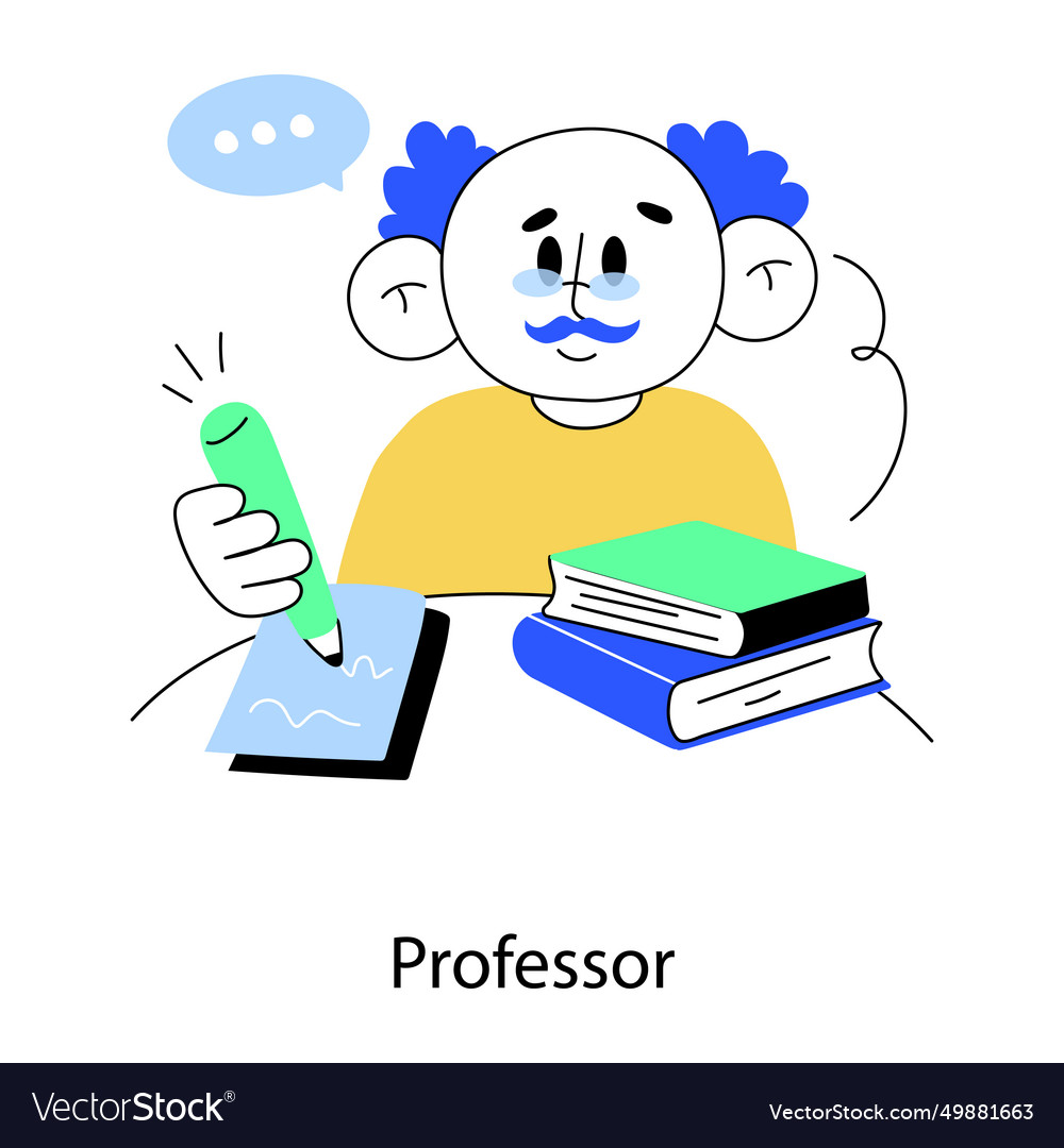 Professor Royalty Free Vector Image - VectorStock