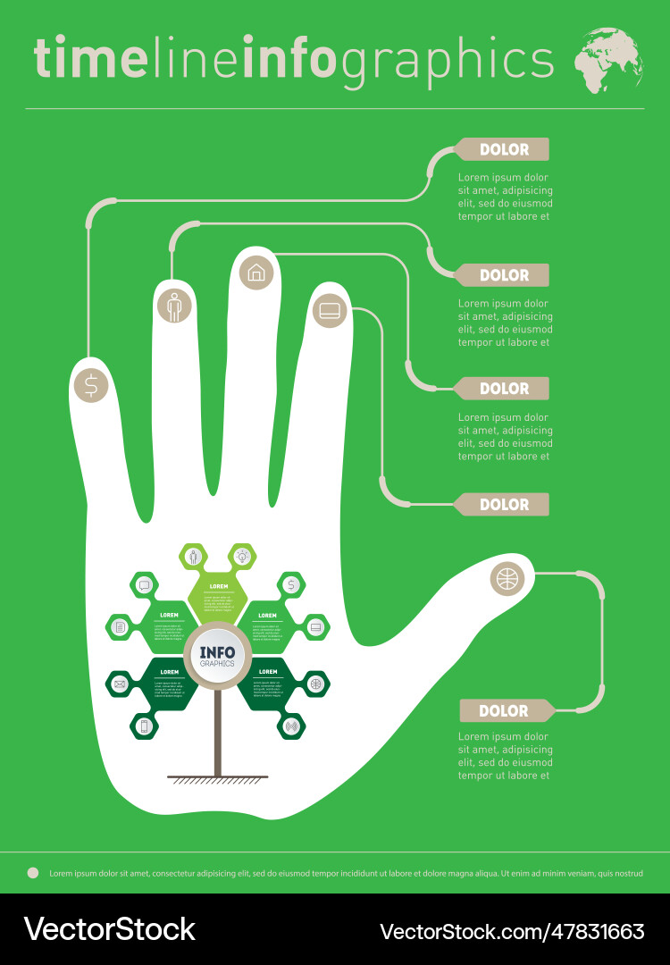 Visual concept infographic of technology Vector Image