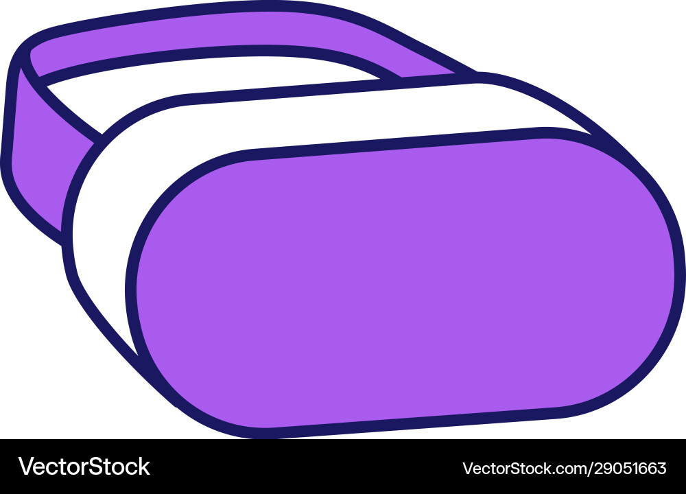 Vr headset color icon Royalty Free Vector Image