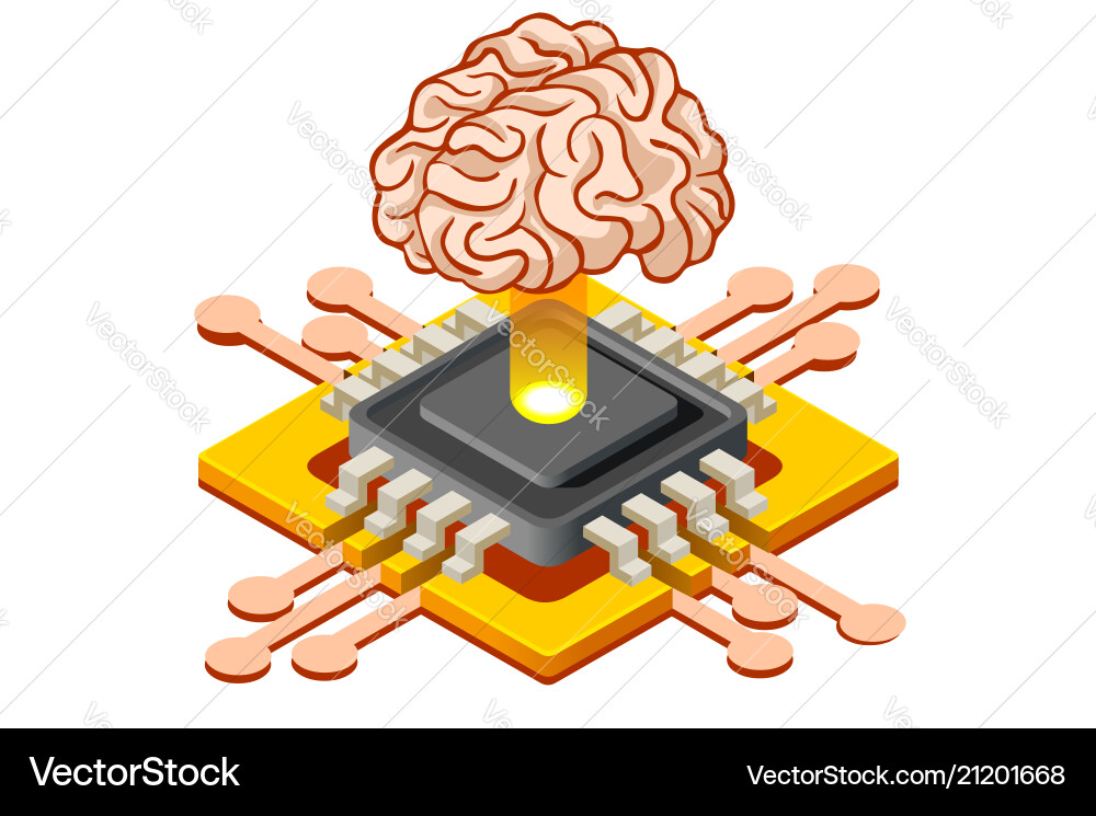 Artificial Intelligence Banner Royalty Free Vector Image