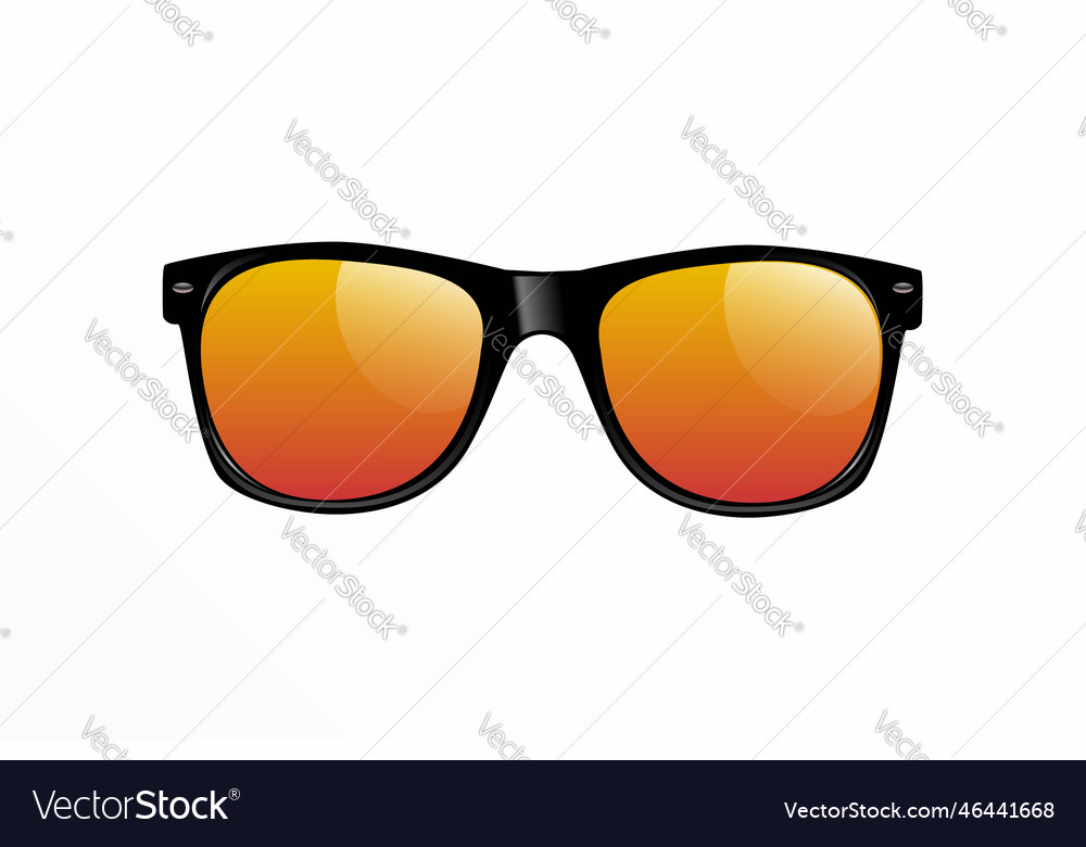 Classic vintage sunglasses realistic isolated Vector Image