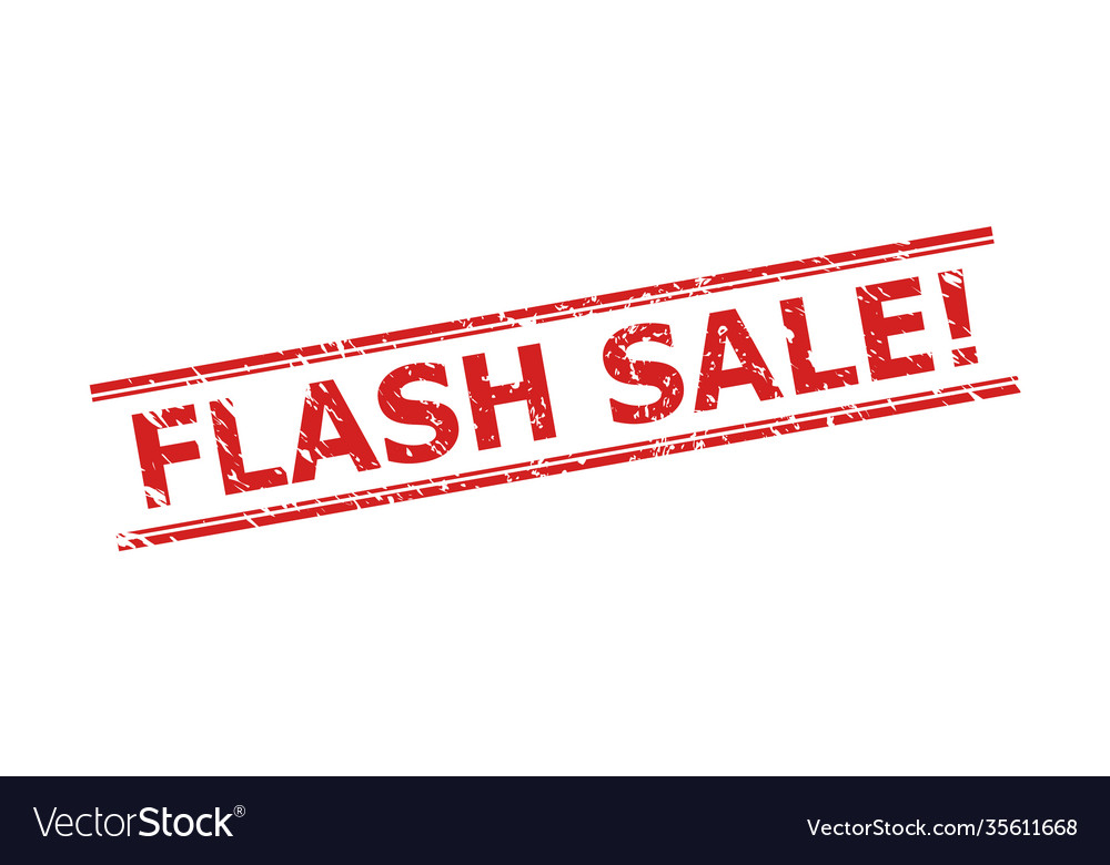 Flash sale exclamation watermark with grunged Vector Image