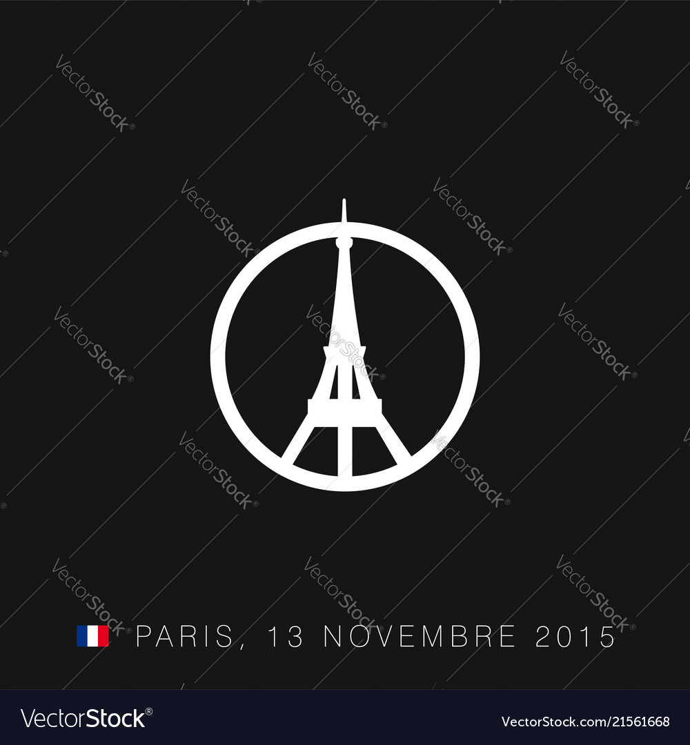 pray for paris typography with creative design vector image