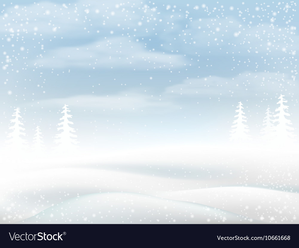 Winter snowy rural landscape Royalty Free Vector Image