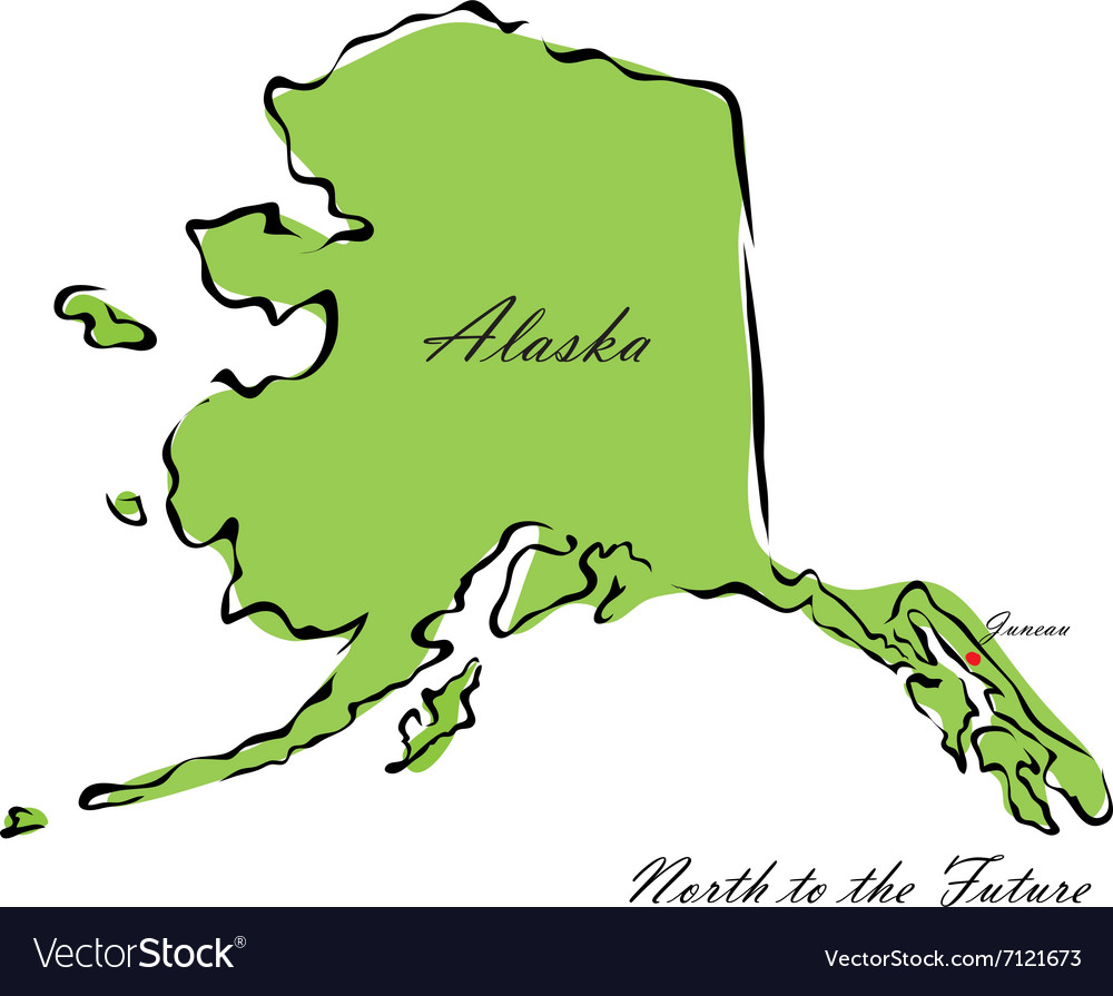 State of alaska Royalty Free Vector Image - VectorStock