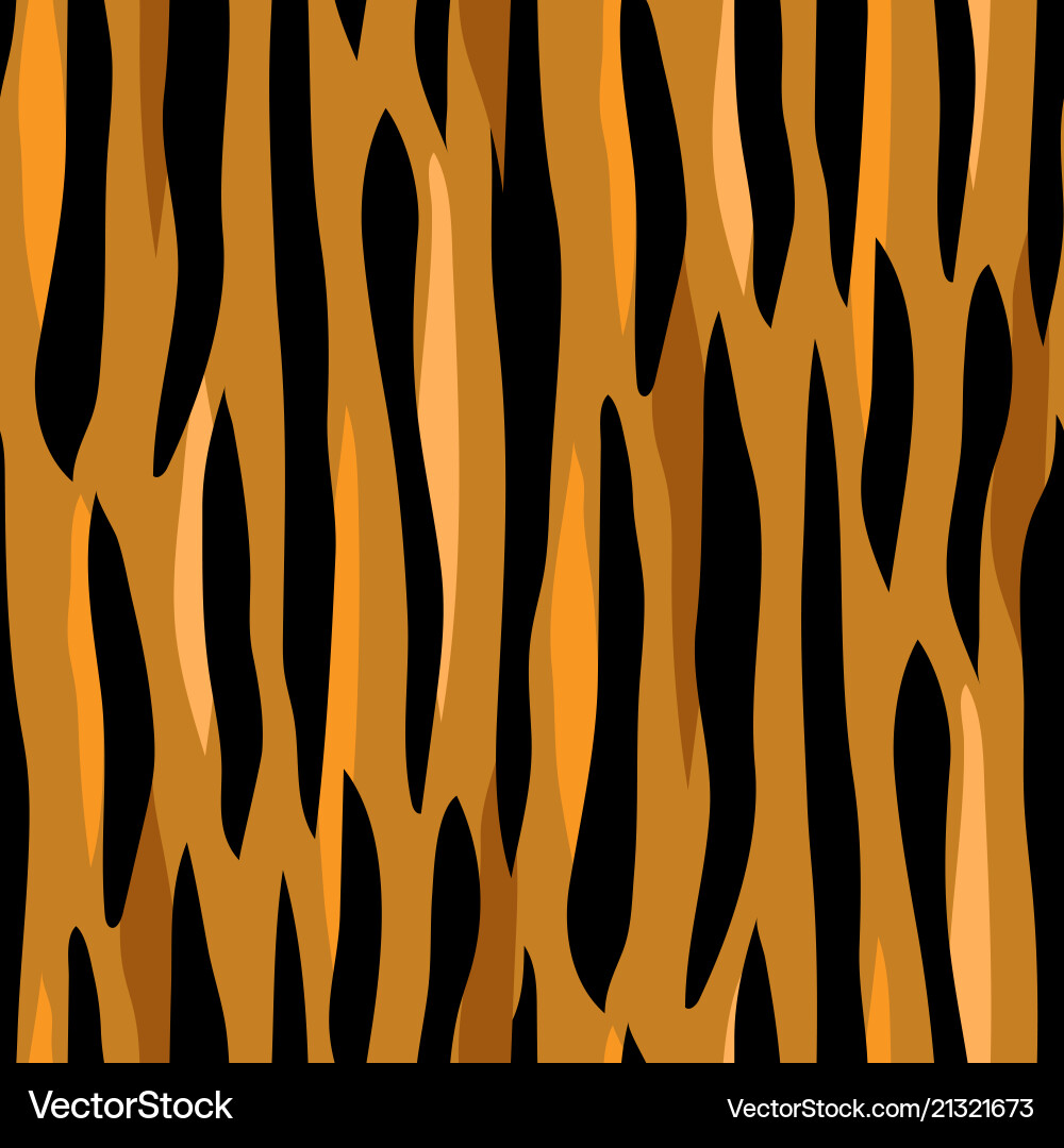 Tiger seamless pattern Royalty Free Vector Image