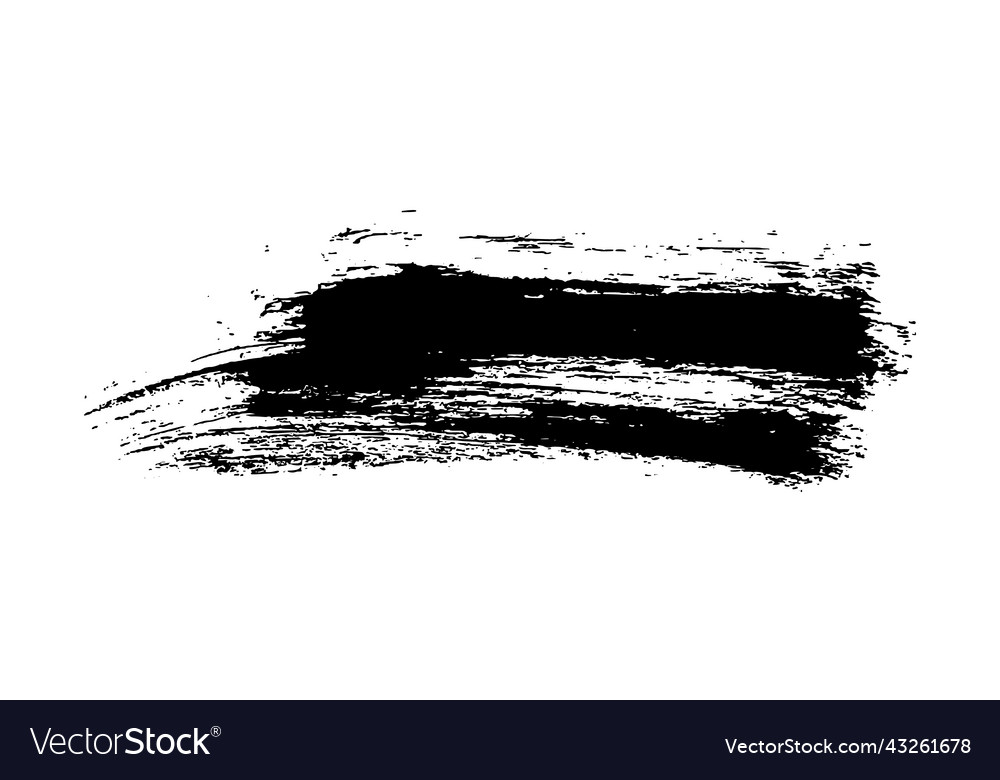 Black brush stroke on white background Royalty Free Vector