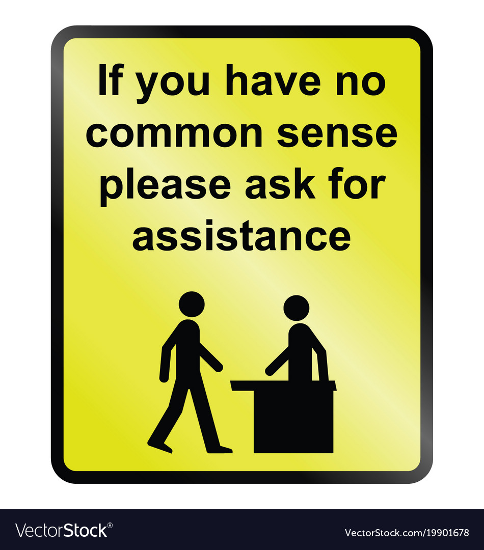 Common sense Royalty Free Vector Image - VectorStock