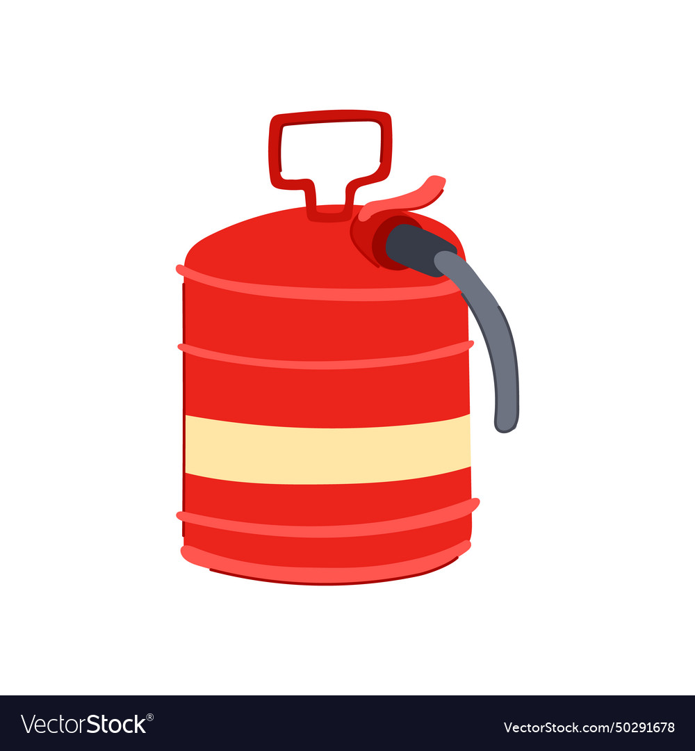 Gas fuel can metal cartoon Royalty Free Vector Image