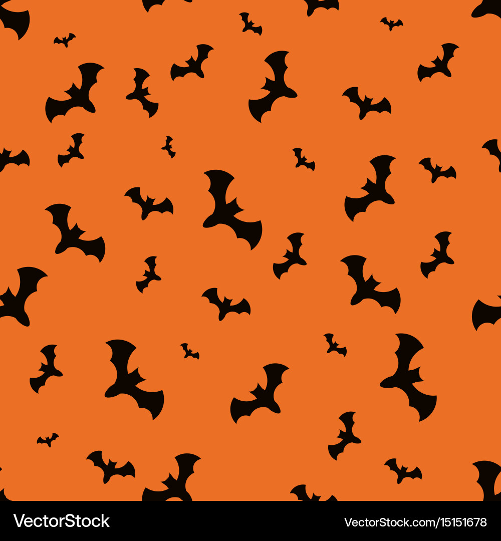 Halloween pattern with bats Royalty Free Vector Image