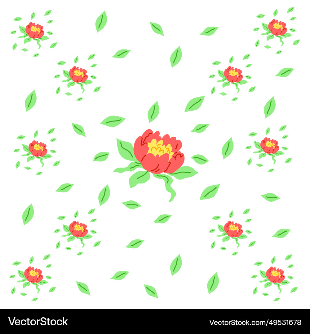 Seamless pattern flowers Royalty Free Vector Image