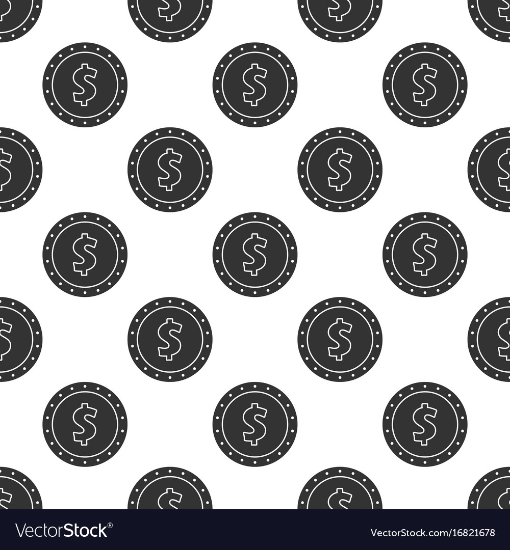 Seamless pattern from dollar coin Royalty Free Vector Image