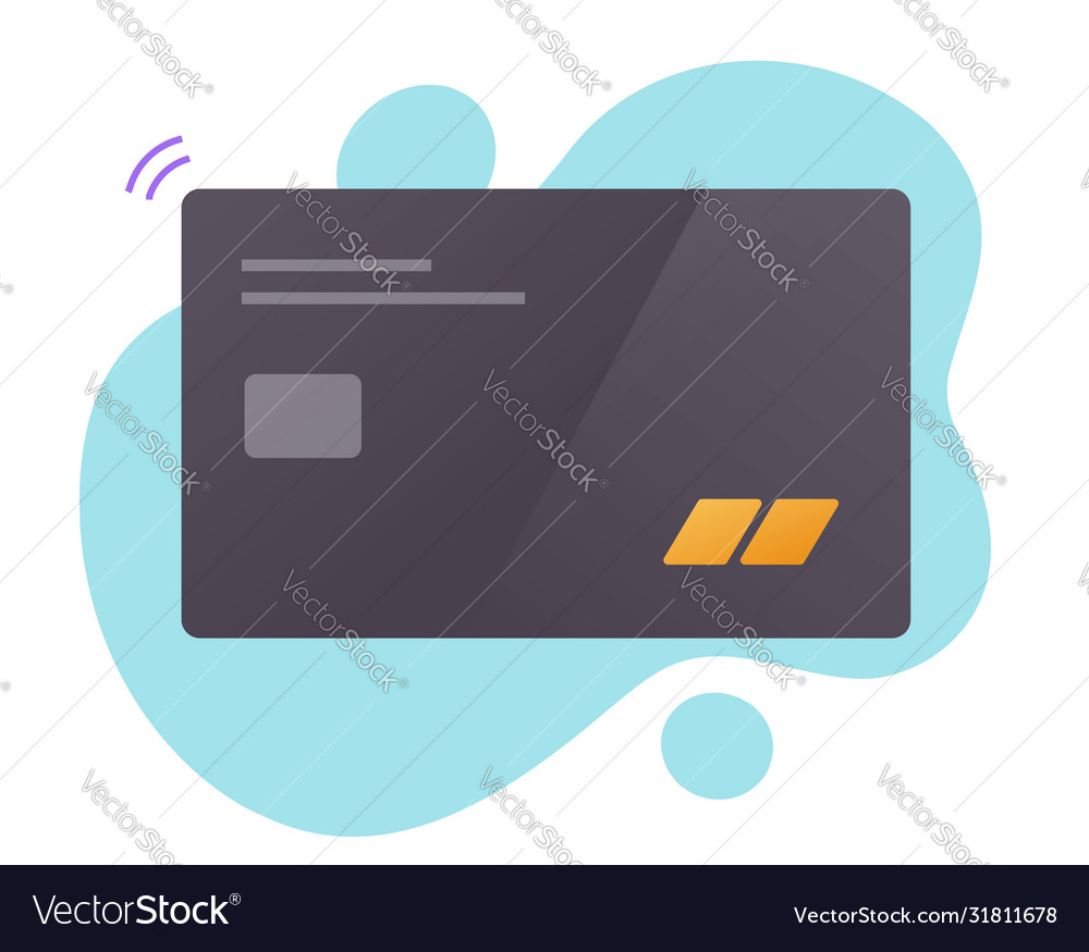 Wireless credit or debit card flat cartoon Vector Image