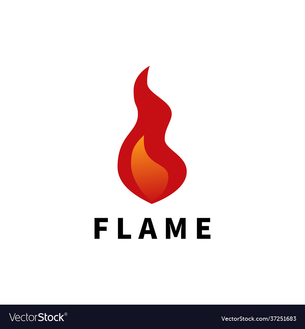 Fire flame logo icon Royalty Free Vector Image