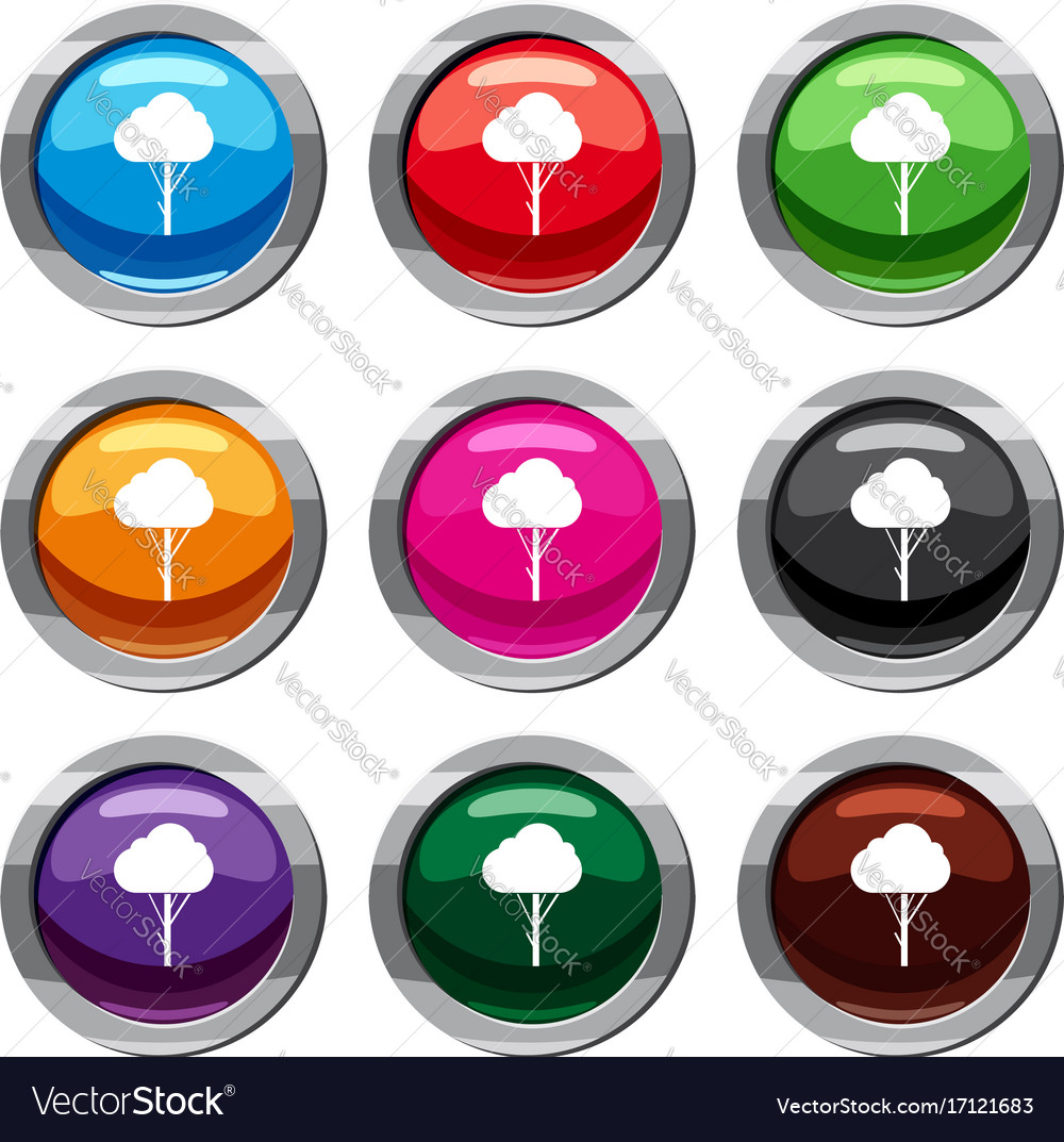 Tree Set 9 Collection Royalty Free Vector Image Tree Set 9 Collection Royalty Free Vector Image