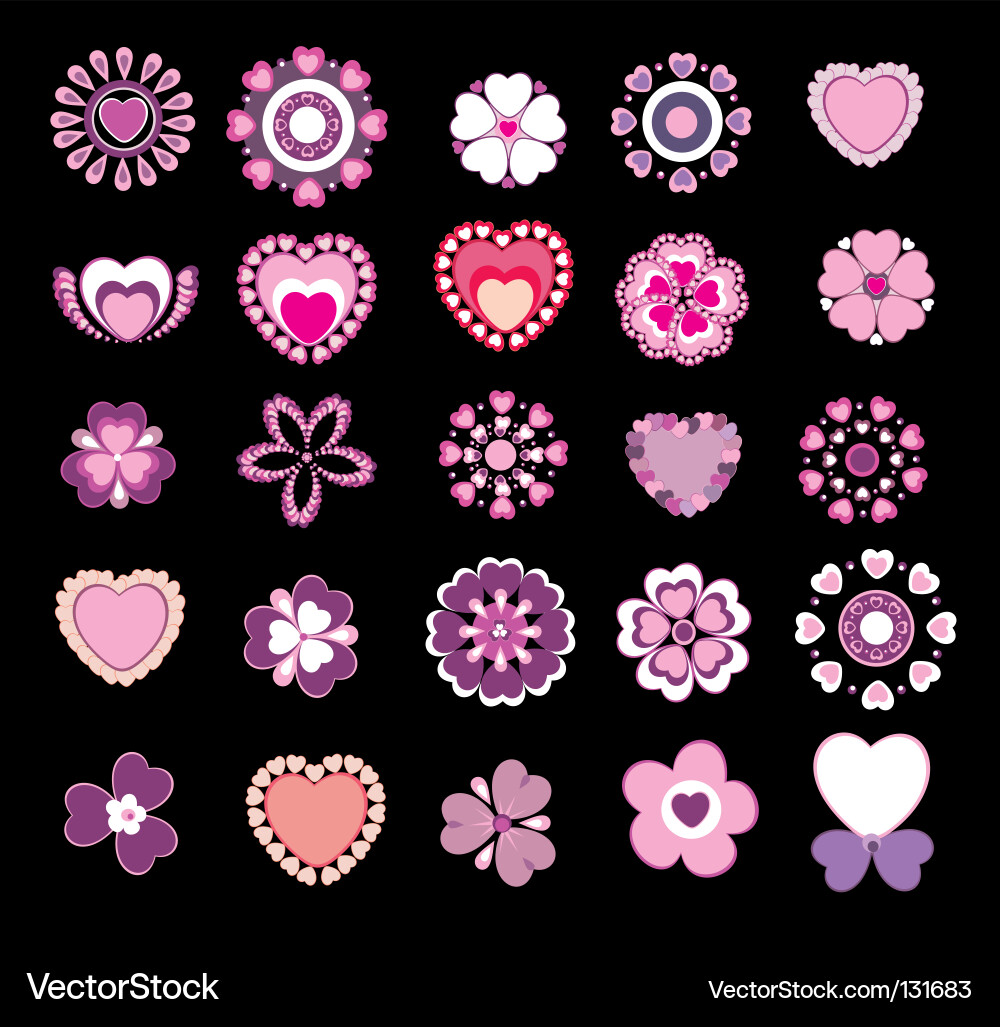 Valentines day elements Royalty Free Vector Image