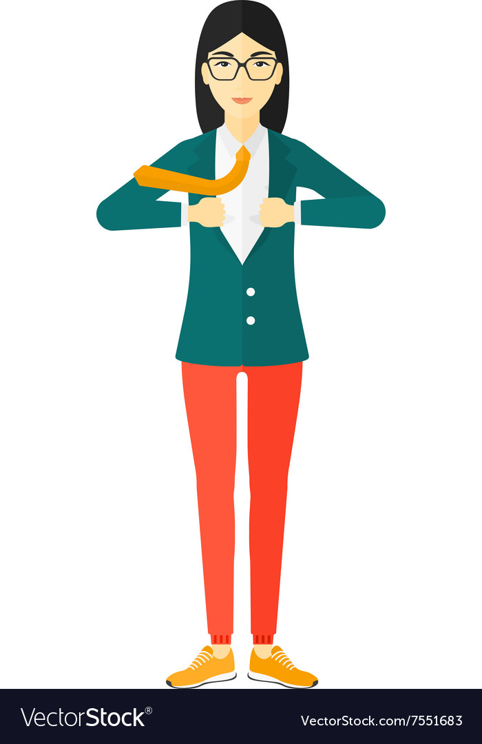 Woman taking off jacket Royalty Free Vector Image