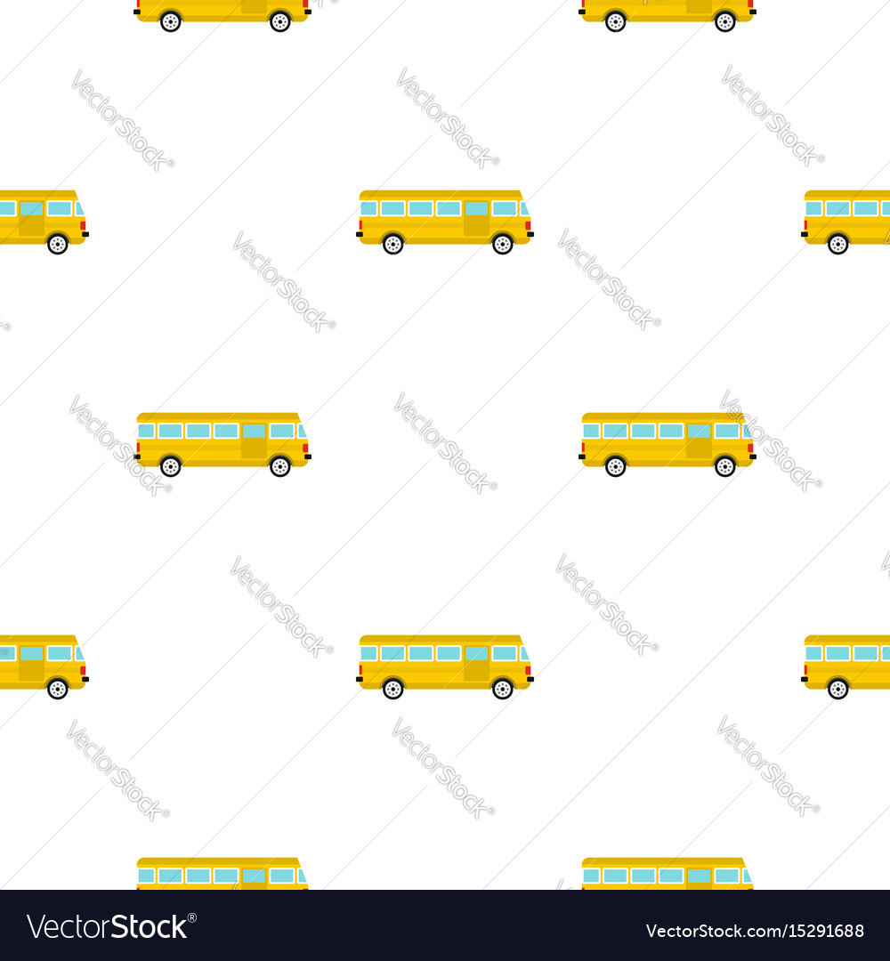 Bus pattern flat Royalty Free Vector Image - VectorStock