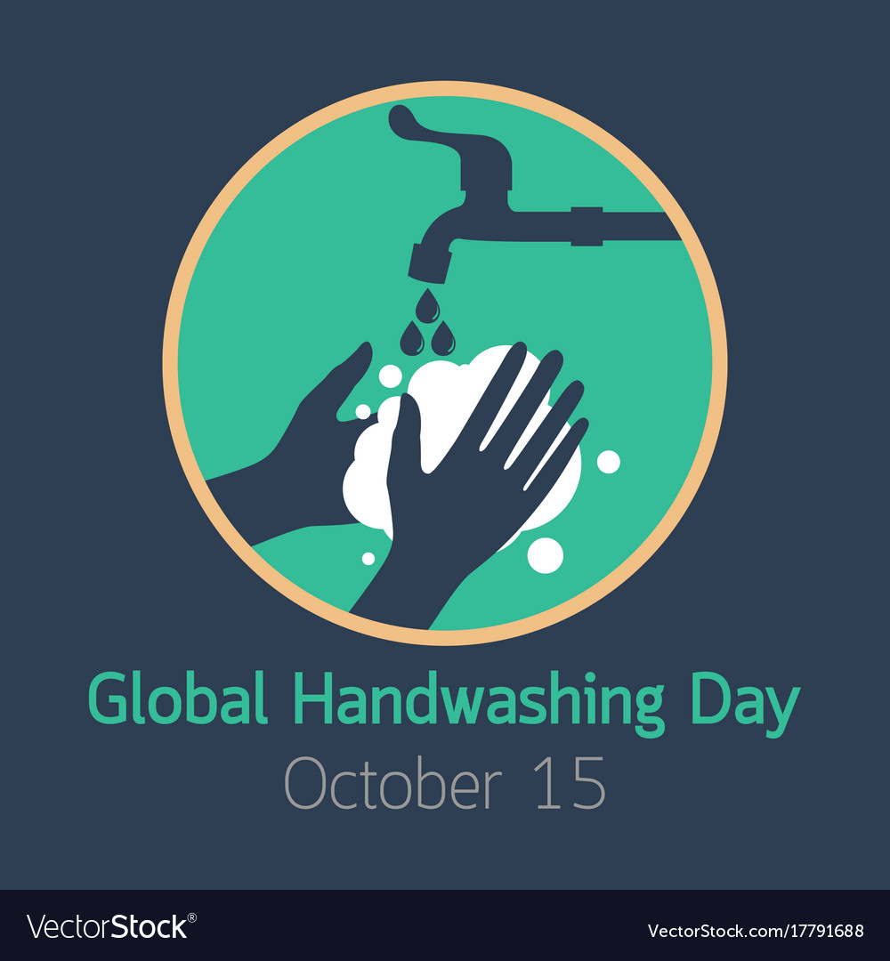 Global handwashing day icon Royalty Free Vector Image