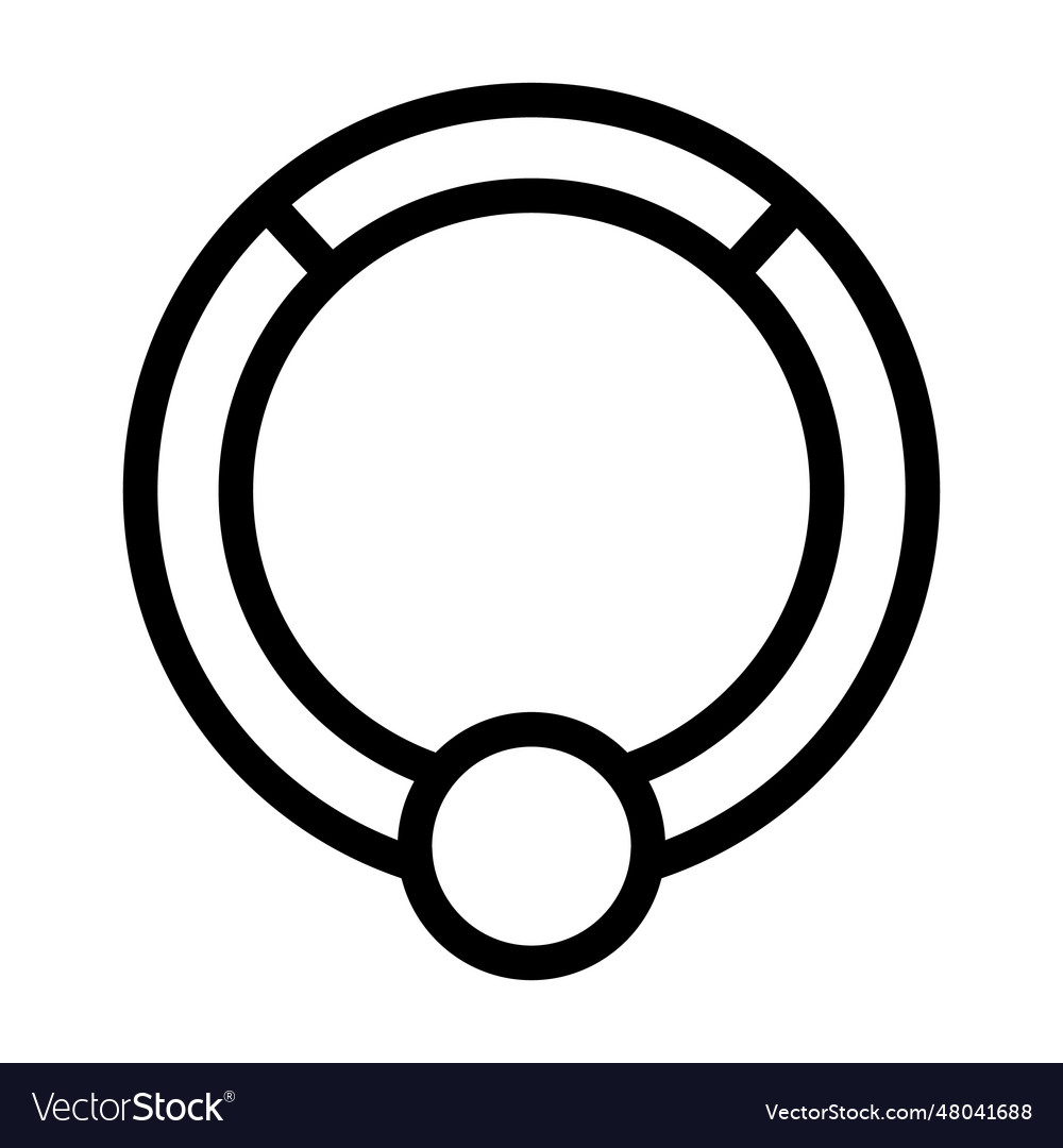 Ring piercing line icon Royalty Free Vector Image