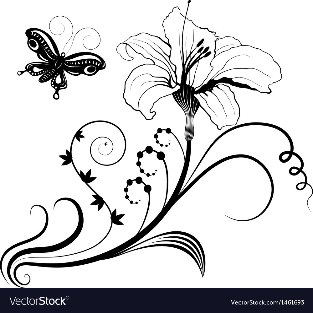 Abstract floral frame for design Royalty Free Vector Image