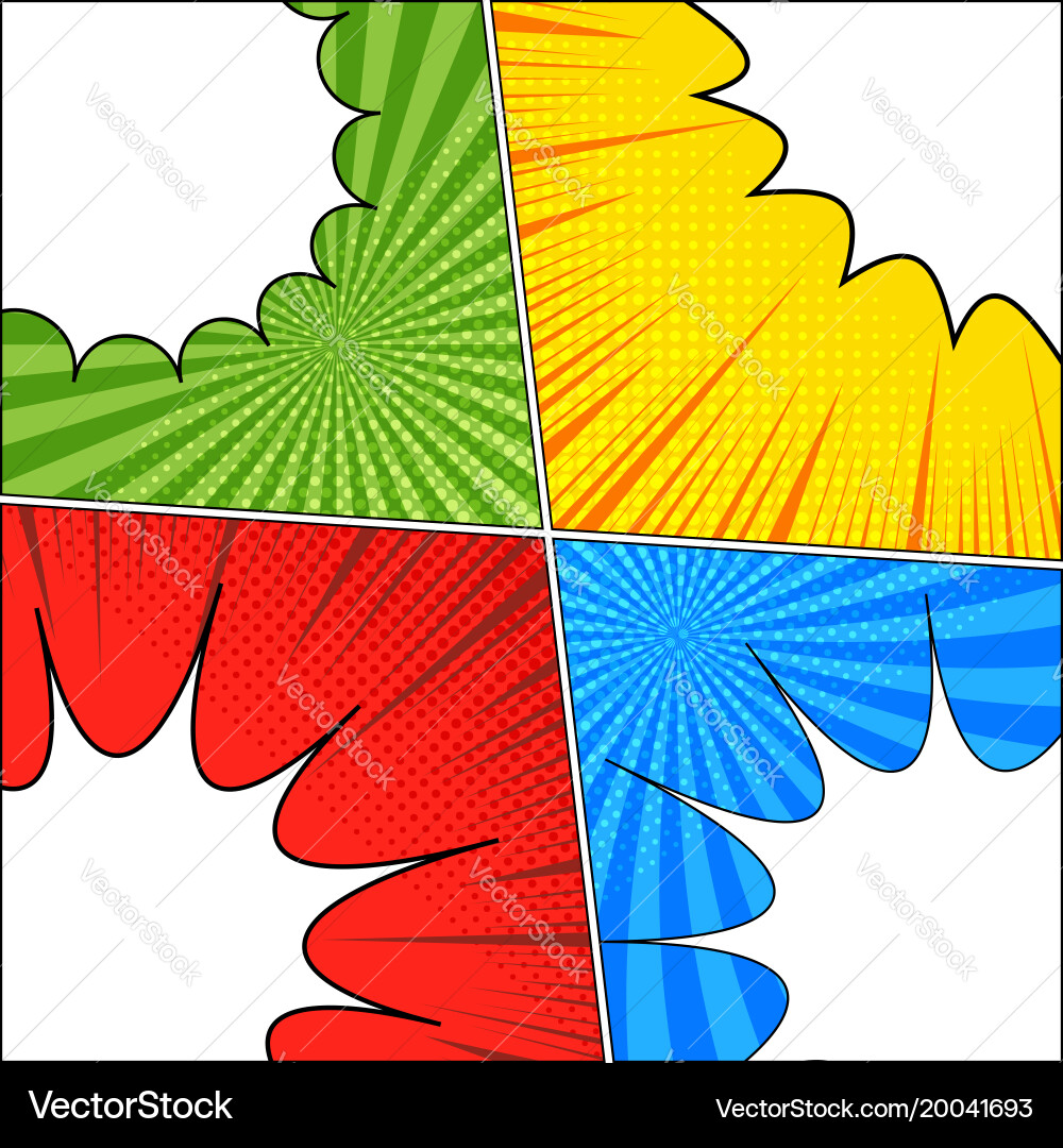 Comic colorful composition Royalty Free Vector Image