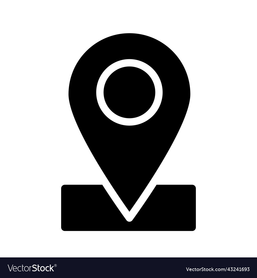 Location mark black glyph icon Royalty Free Vector Image