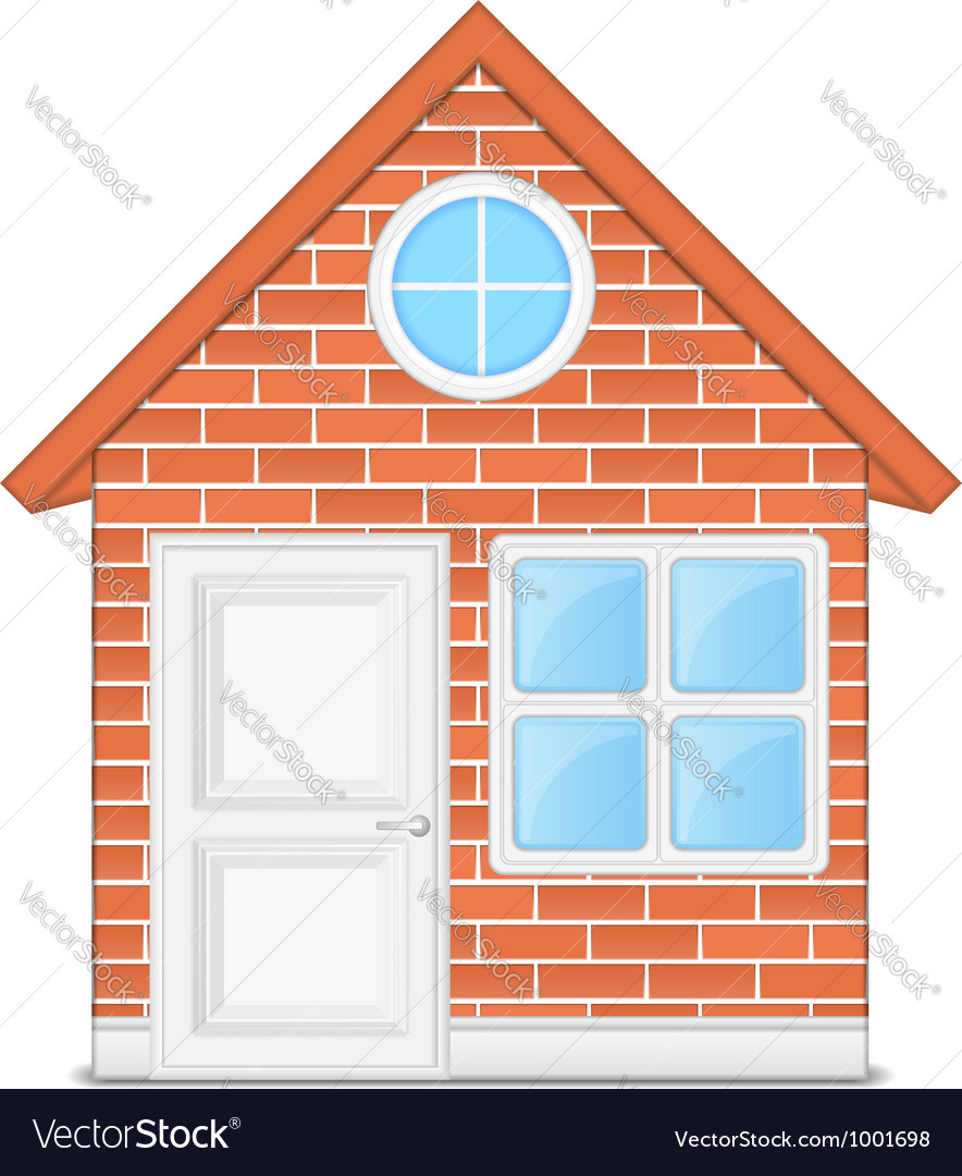 Brick house Royalty Free Vector Image - VectorStock