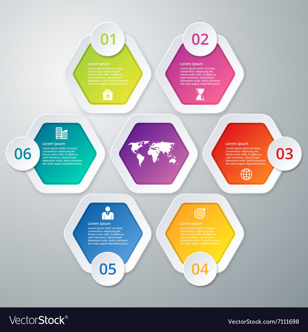 Infographics six options Royalty Free Vector Image