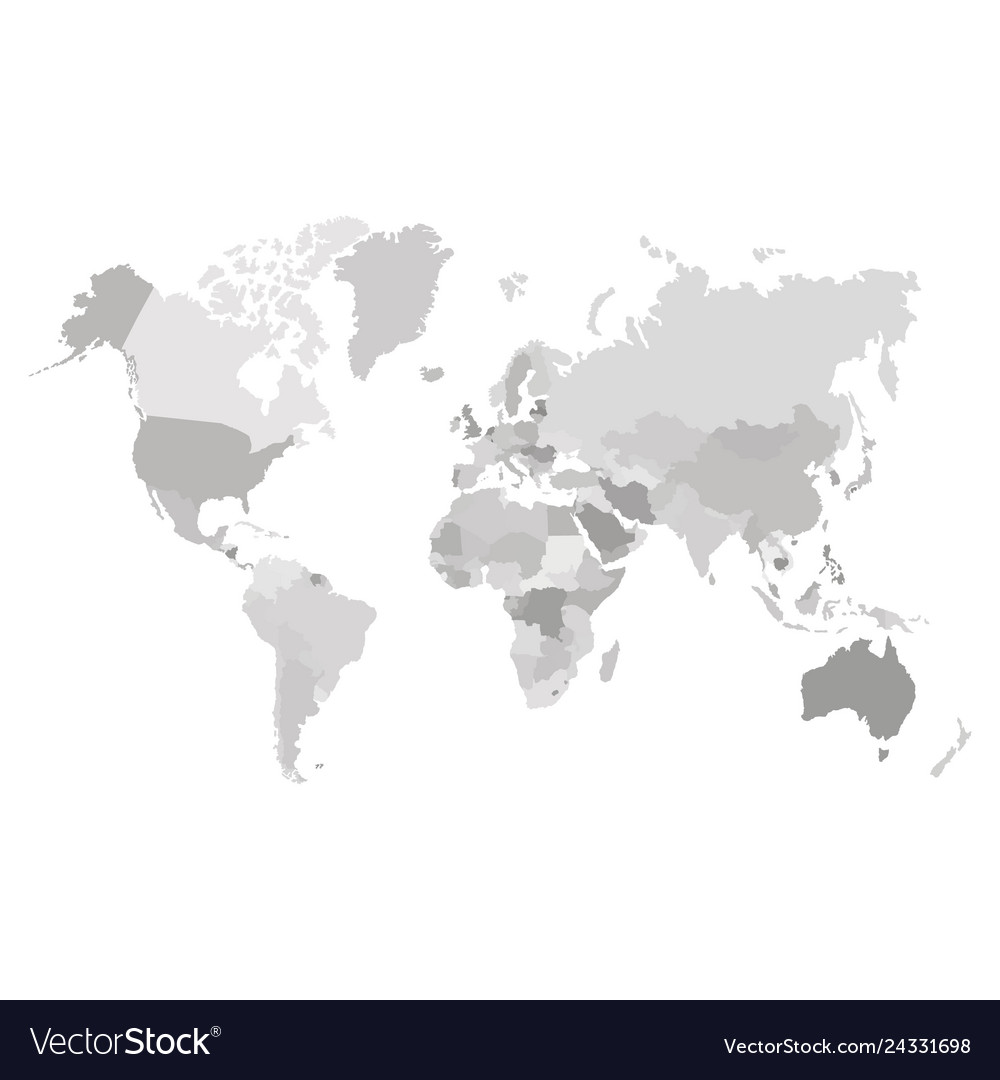 Political world map Royalty Free Vector Image - VectorStock