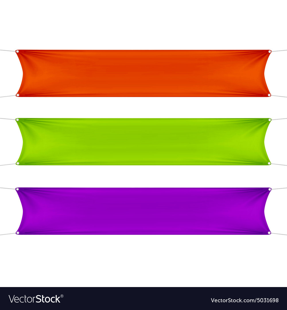 Red green and purple blank empty banners Vector Image