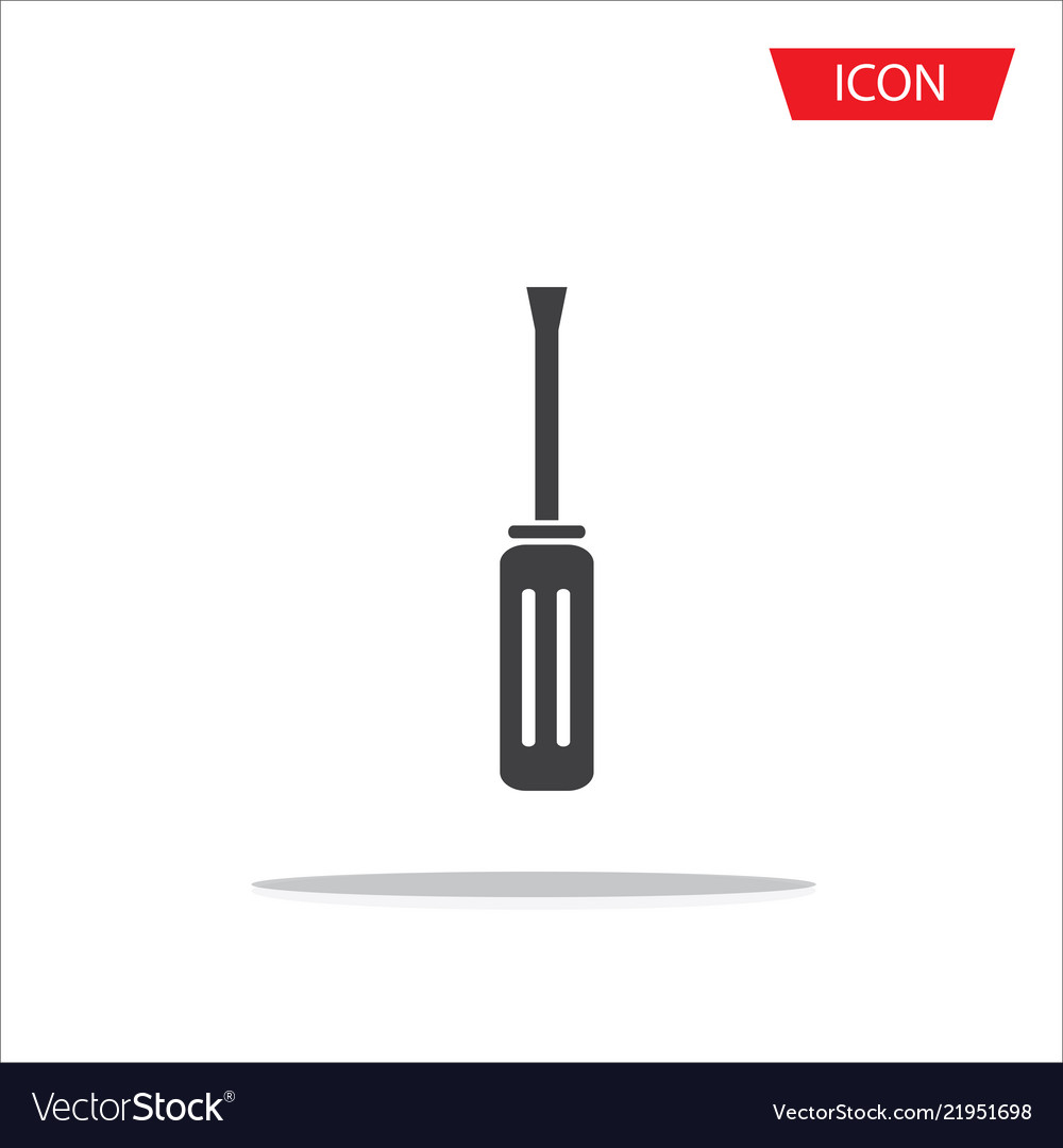 Screwdriver icon or tool symbols isolated Vector Image