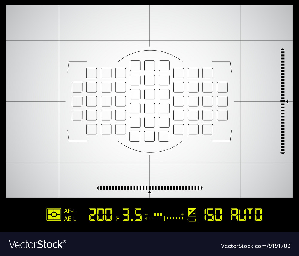 Camera viewfinder screen Royalty Free Vector Image