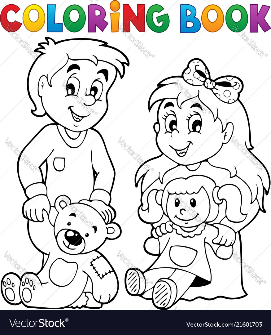 Coloring Sheet Children Coloring Books Kids Stock Vector (Royalty Free)  747989482